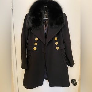 1 Madison Wool Coat with faux fur collar - size 2P